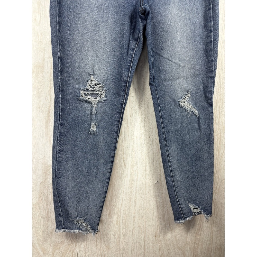 Ella Moss Skinny Jeans 32 High Rise Distressed‎ Light Wash Ankle Boho Chic - Picture 5 of 7